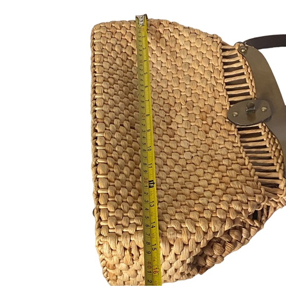 Vintage Zenith straw leather trim bag - Picture 5 of 13